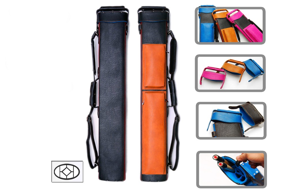 Delta 2x5 BROWN TRANSFORMERS Case - Memory Foam - JB NO Case - Leather Cue Case