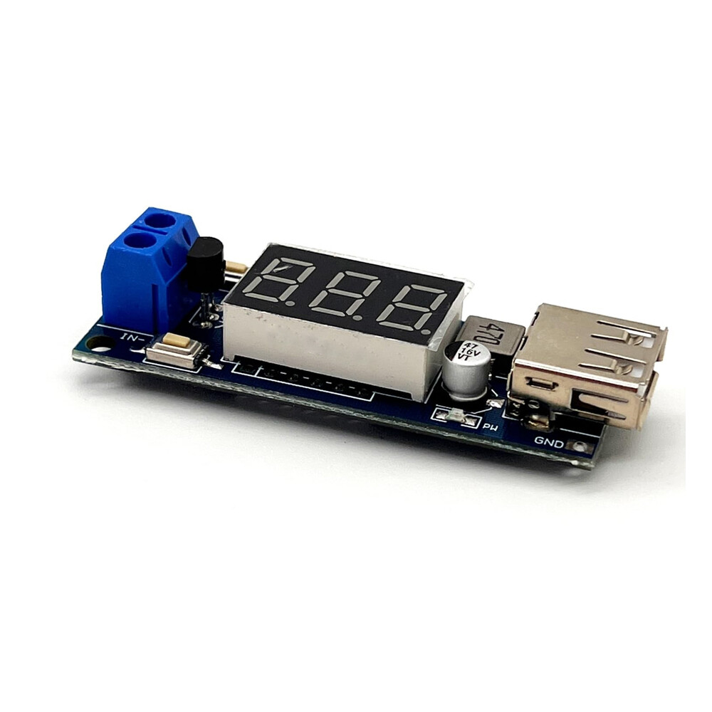 2 in1 4.5-40V DC 5V 2A USB Charger DC-DC Step-Down Converter Voltmeter Module 4X