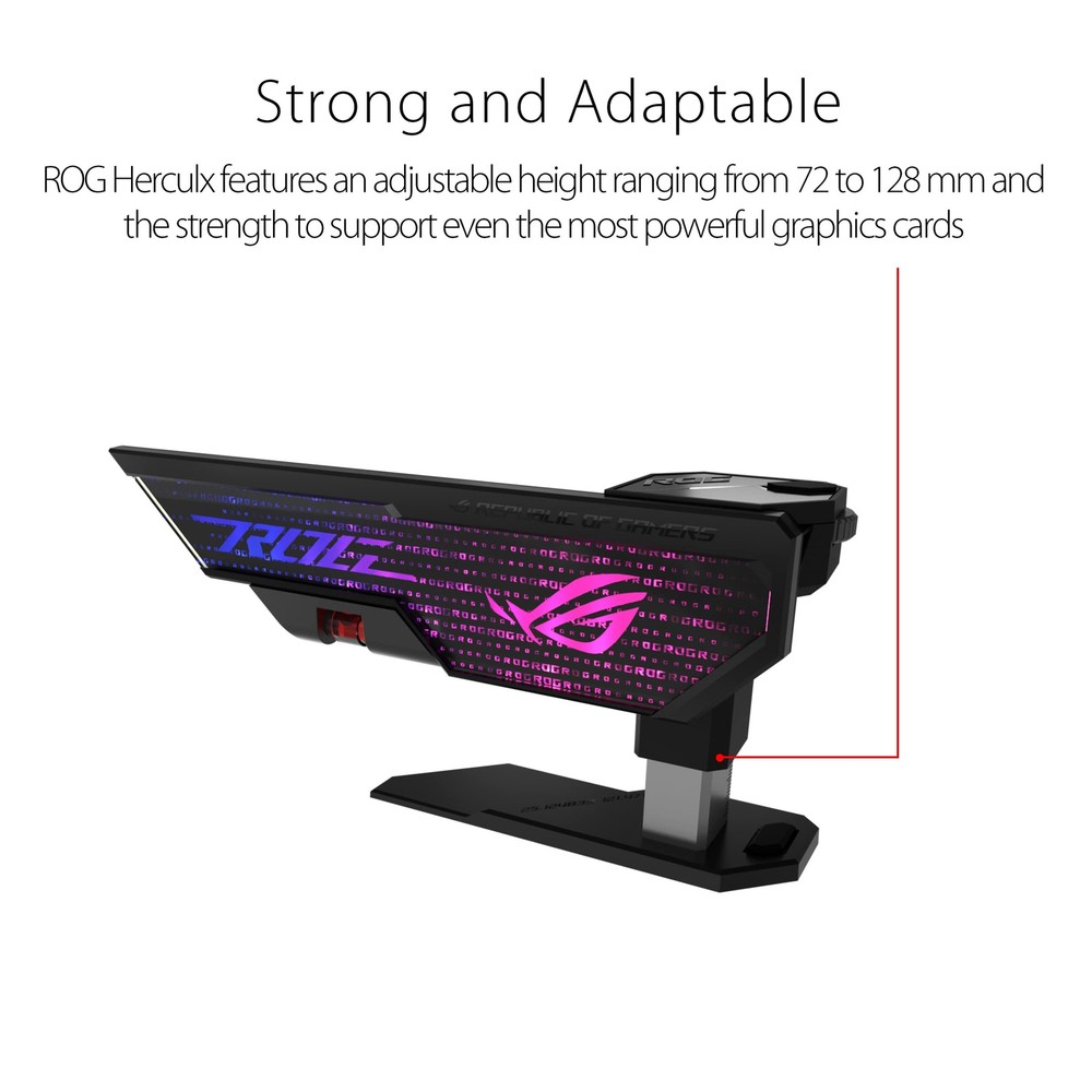 ASUS ROG Herculx Graphics Card Anti-Sag Holder Bracket (Solid Zinc Alloy