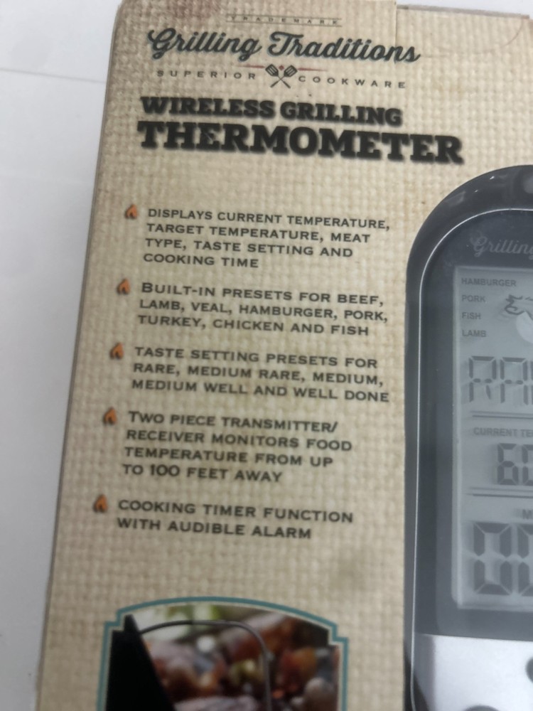 grilling traditions wireless grilling thermometer programmable meat digital