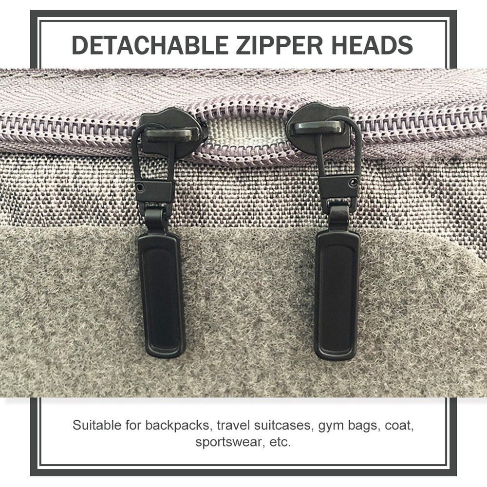 12 Pcs Replacement Zippers Accessories Backpack Pulls Detachable Heads