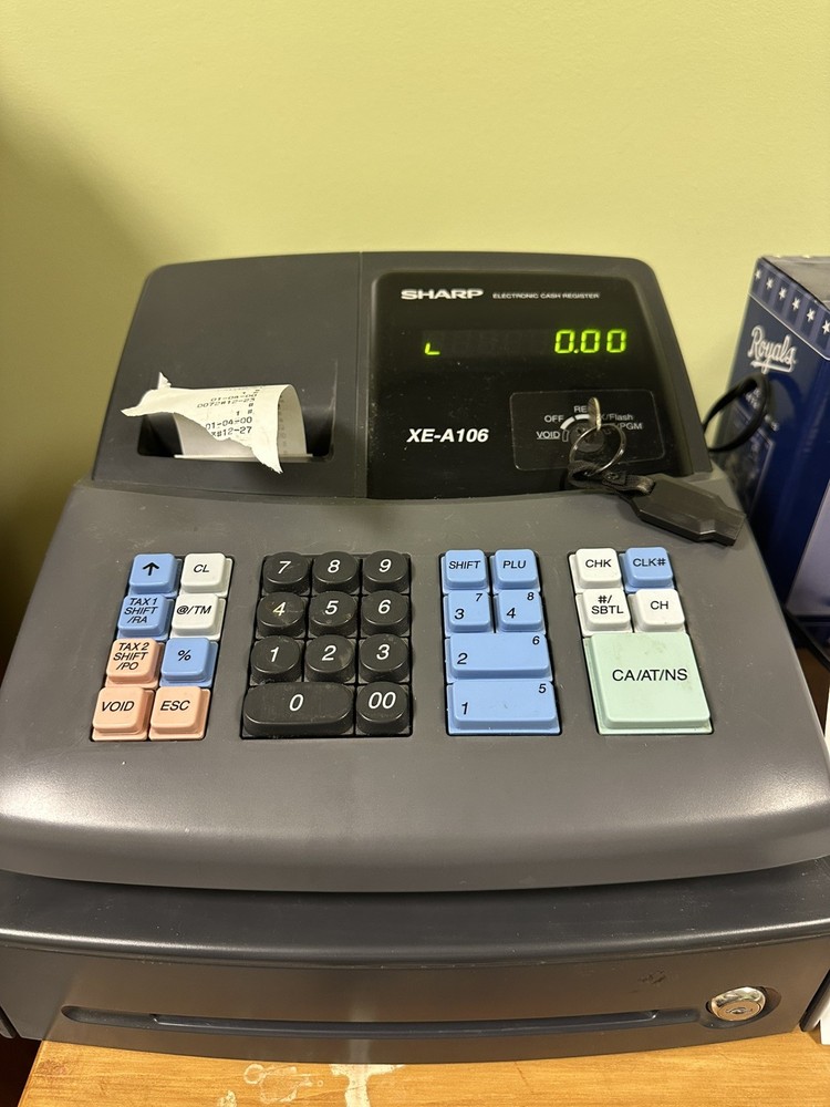 Sharp XE-A106 Electronic Cash Register Black/Gray