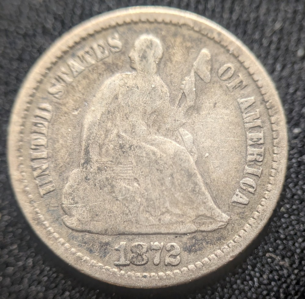Mint Error ~ 1872 Liberty Seated Silver Half Dime ~ DDO FS-101 ~ H10C Variety