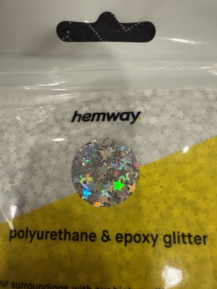 Hemway Polyurethane & Epoxy Glitter 3 Pack Of Silver Snapped Glitter