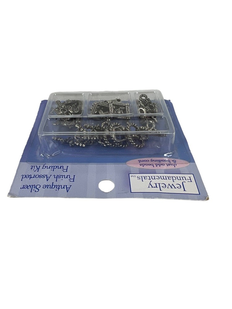 Jewelry Fundamentals Antique Silver Finish Assorted Finding Kit