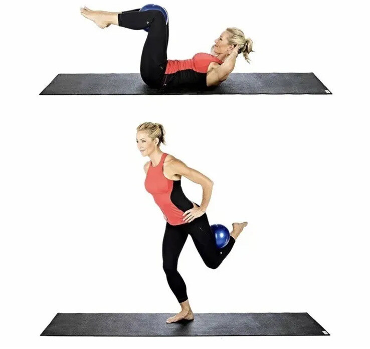 x2 Small Exercise 9” Balls Pilates Yoga Core Training Physical therapy Mini Gym