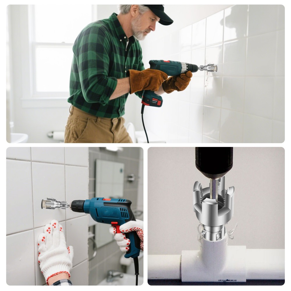 2pcs Integrated Internal & External Pipe Threading Tool PVC Pipe Threader Kit