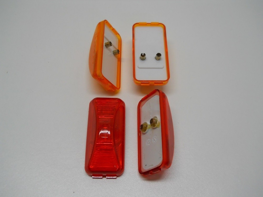 Incandescent 2.5" Amber (2) Red (2) Truck Trailer Clearance Side Marker Lights