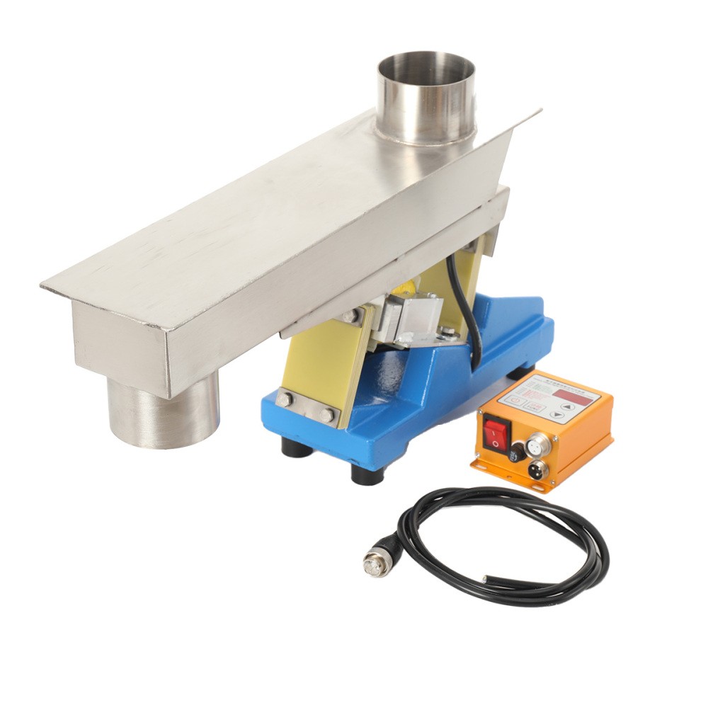 GZV Small Vibrating Feeder Electromagnetic Shaking Feeding Machine w/ Controller