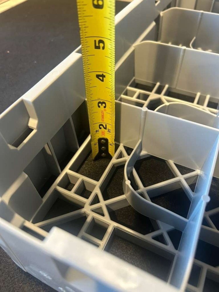 CAMBRO Dishwasher Glass Rack 20x20 Gray Plastic Dish Rack Base Stackable