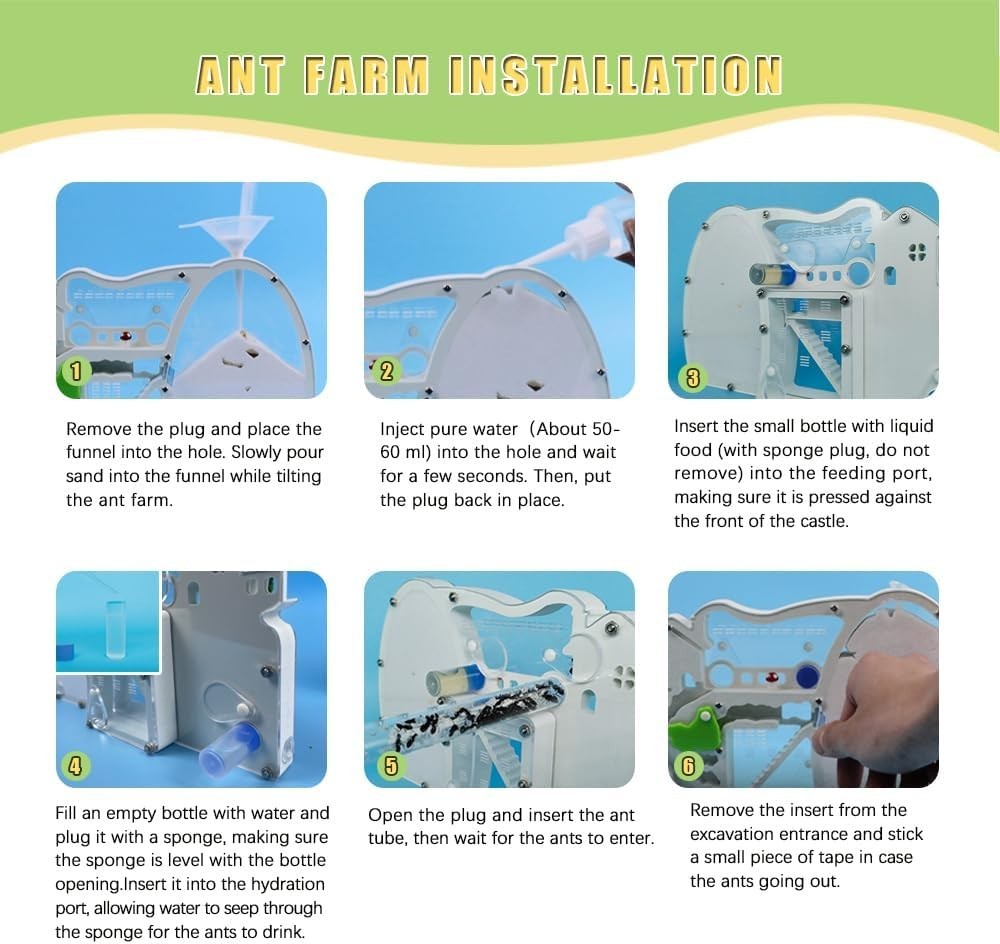 Expandable Ant Farm Castle Science Kit - 2PCS For Engaging Learning Experience