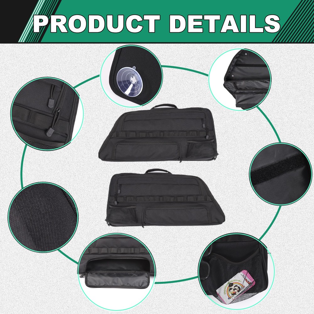 2PCS Black Tailgate Window Package Bag For BMW Mini 2001+