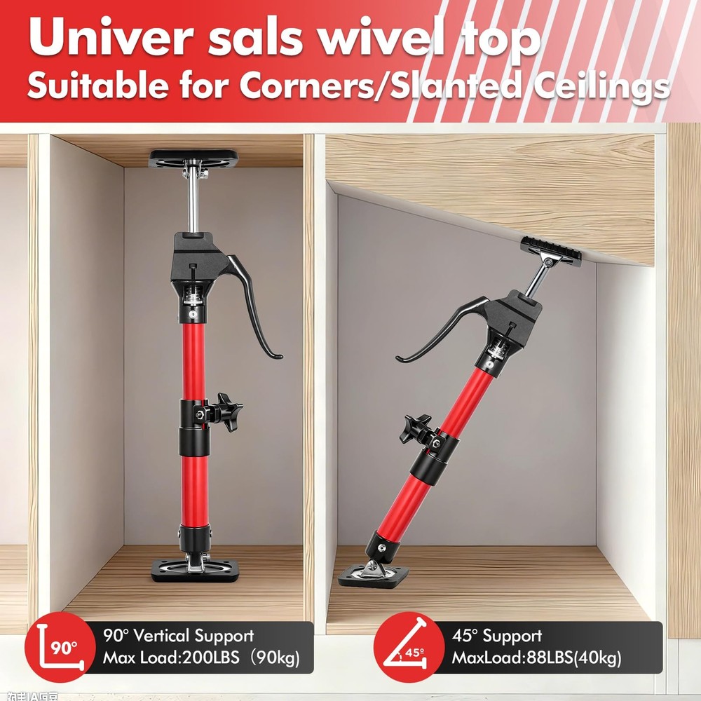 Cabinet Jack for Installing Cabinet,2 Pack Adjustable 3rd Hand Support Pole E...