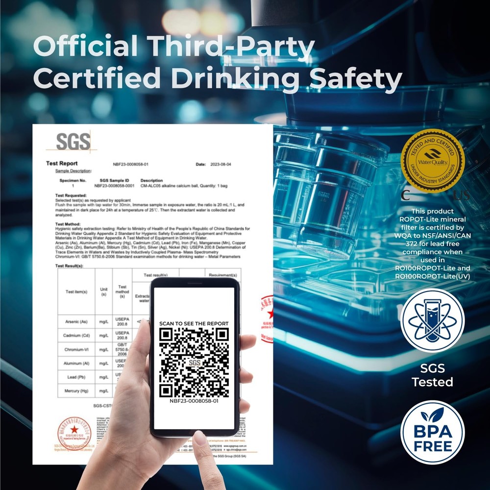 Dual-Pack Remineralization Filters, One-Year Set for RO100ROPOT-LITE, Alkalin...