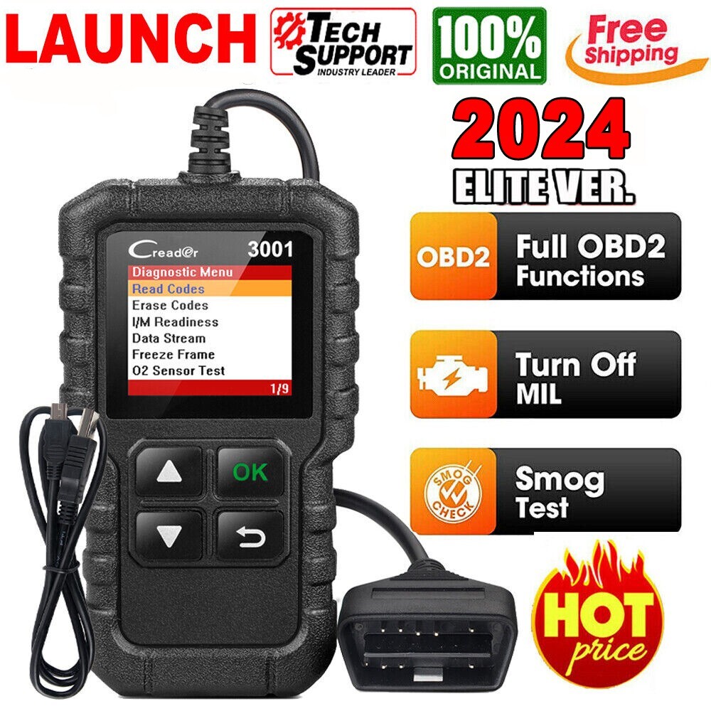 LAUNCH Creader 3001 OBD2 Scanner Engine Fault Code Reader Diagnostic Scan Tool