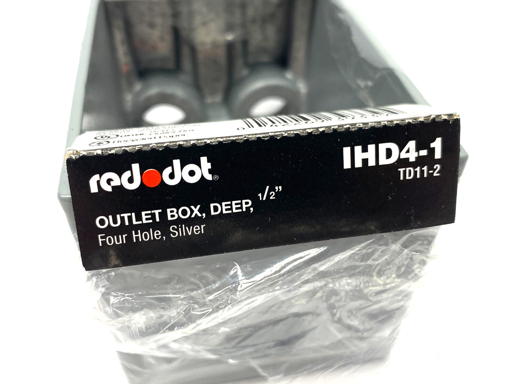 Red Dot IHD4-1 Deep Outlet Box Four Hole 1/2"