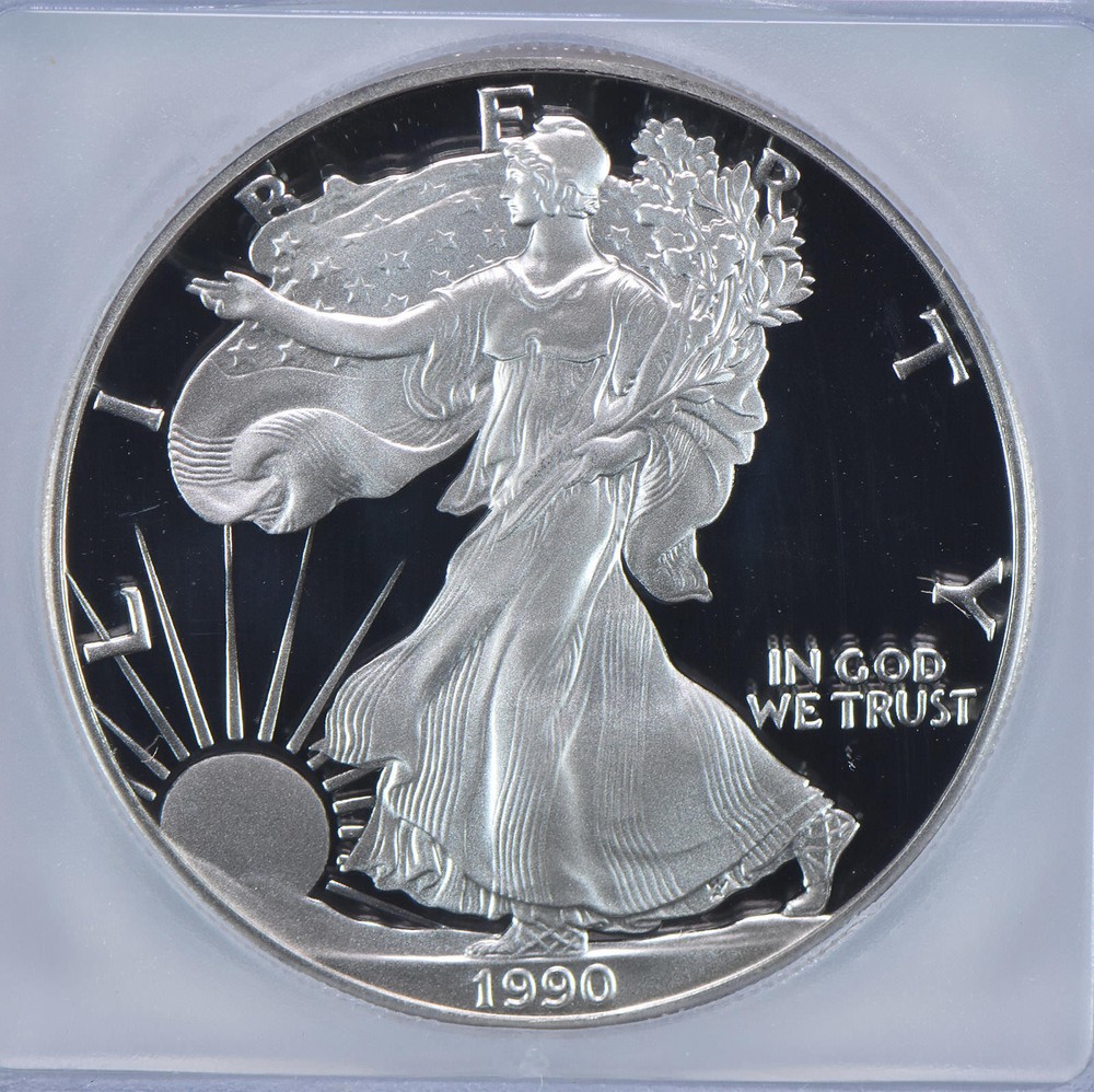 1990-S American Silver Eagle PR70 DCAM ICG