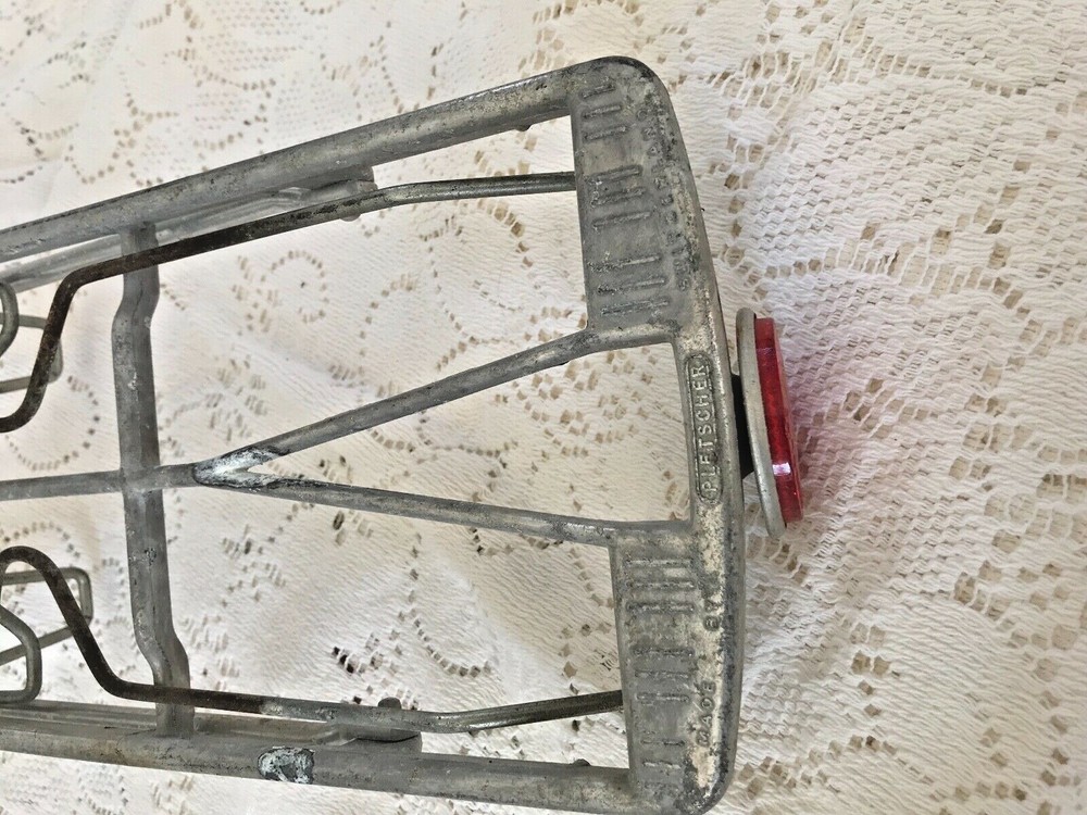 Pletscher Bicycle Rear Carrier Rack Model C Spring Wire Holder & Red Reflector