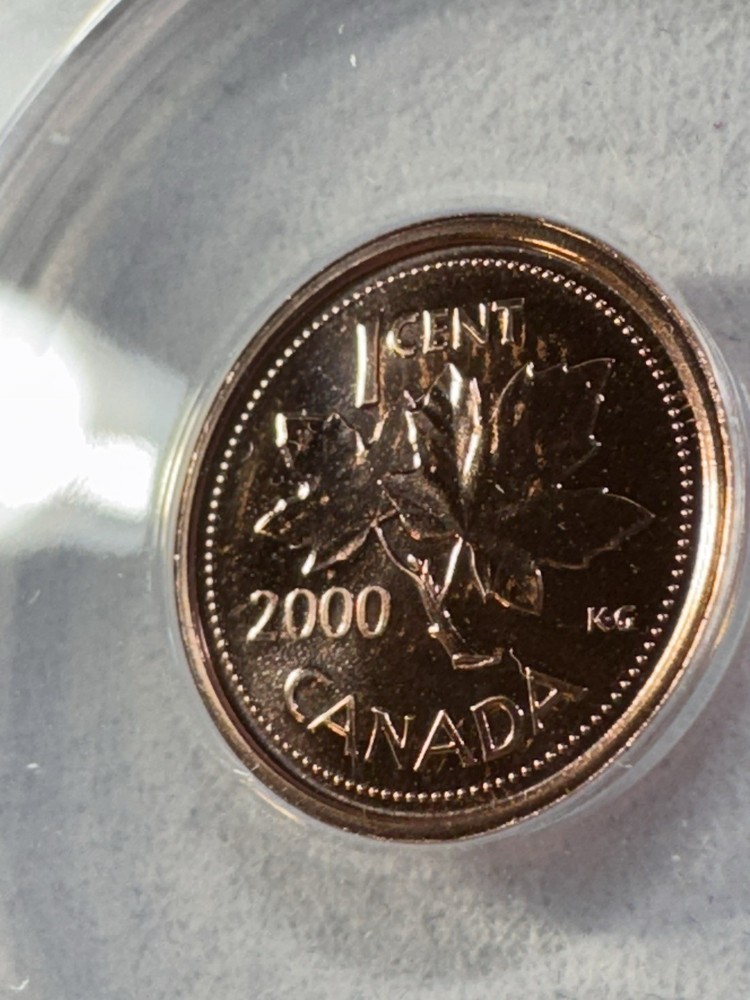 2000-W Canada 1 Cent Graded MS 68 RD by ANACS