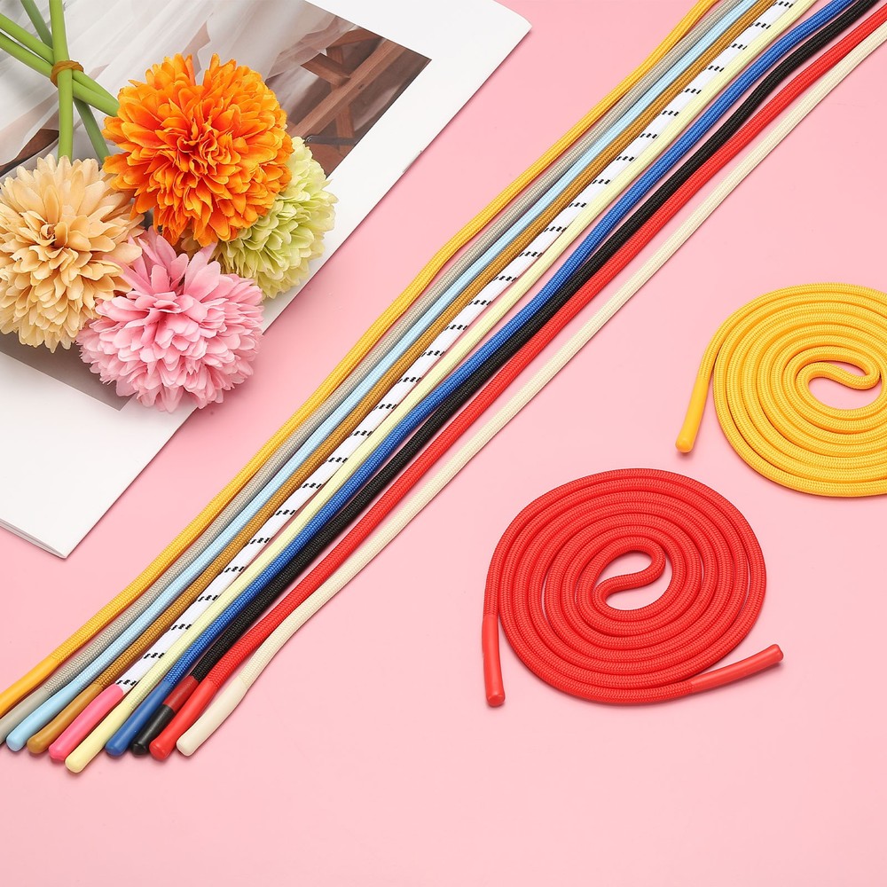 2pcs 53 Inch Drawstring Cords Hoodie String with Easy Threader Light Orange
