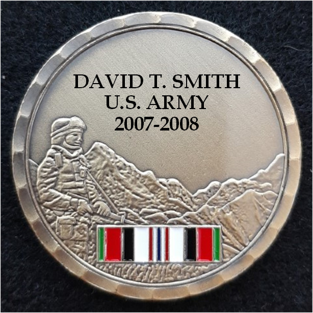 Challenge Coin: Veteran - Enduring Freedom ALL Branches ENGRAVED