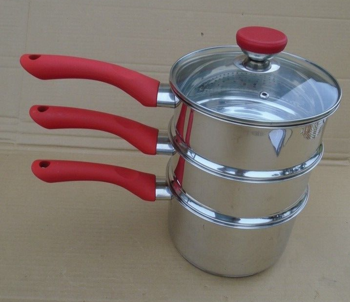 Culinary Edge 4PC Stainless Steel Double Boiler Set 3QT