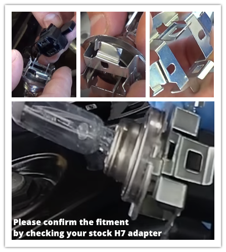 H7 LED Headlight Bulb Adapter Holders Socket Base Retainer Clip for Bens BMW VW