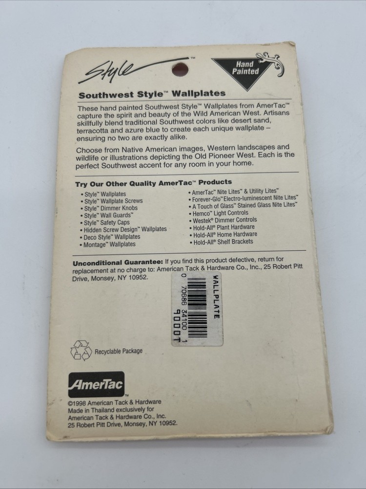 American Tack & Hardware Southwest Style Wallplate