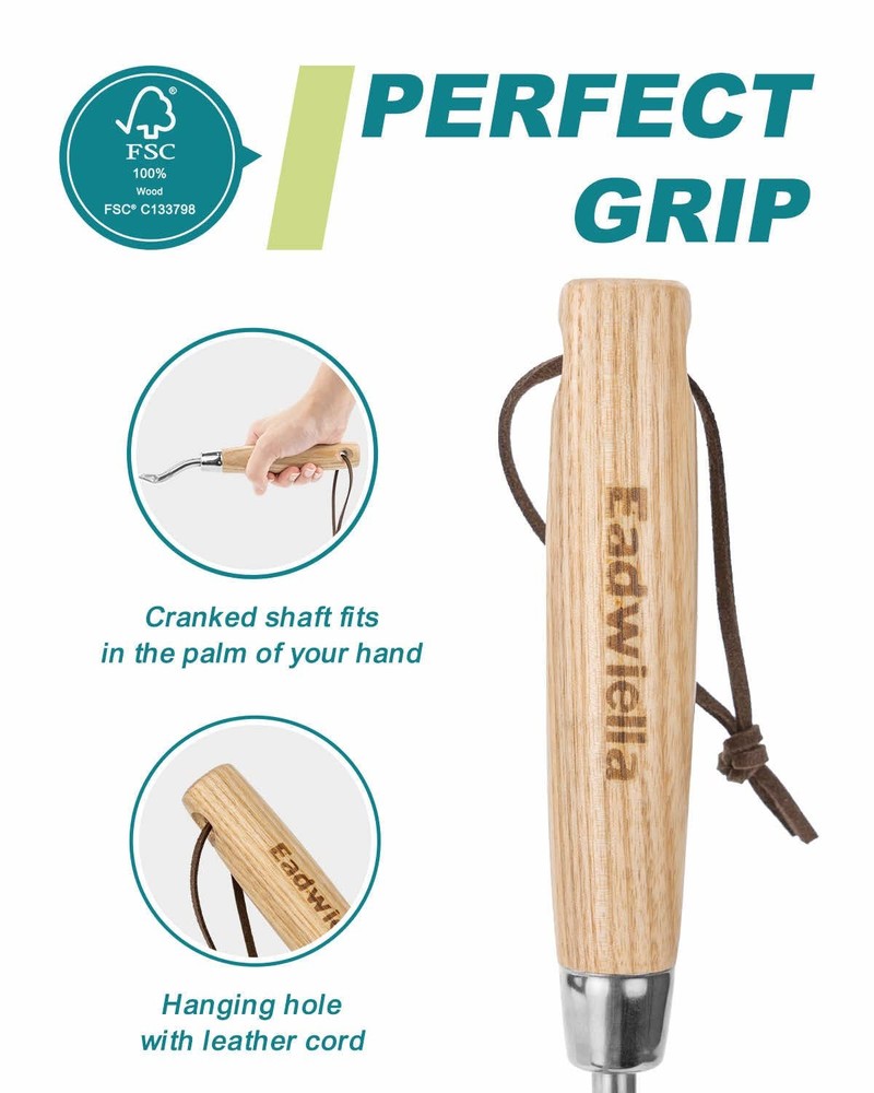 Garden Fork Hand Tool Small Weeding 12 Inch with 3 Fork,