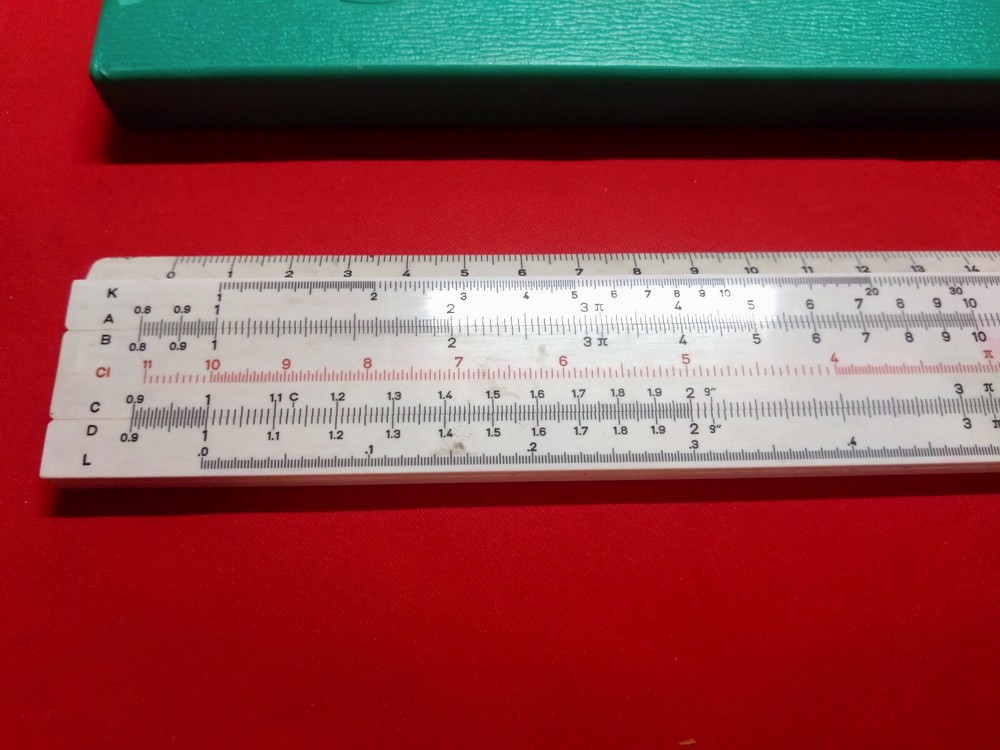 Soviet logarithmic multi ruler, slide Ruler smal made in USSR