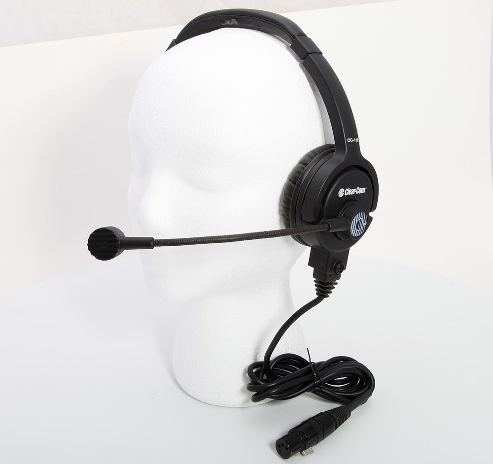 ClearCom HME CC-110 Intercom Headset + Dynamic Microphone 4 Pin Female XLR Plug