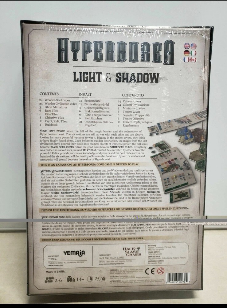 HYPERBOREA board game Light & Shadow Expansion