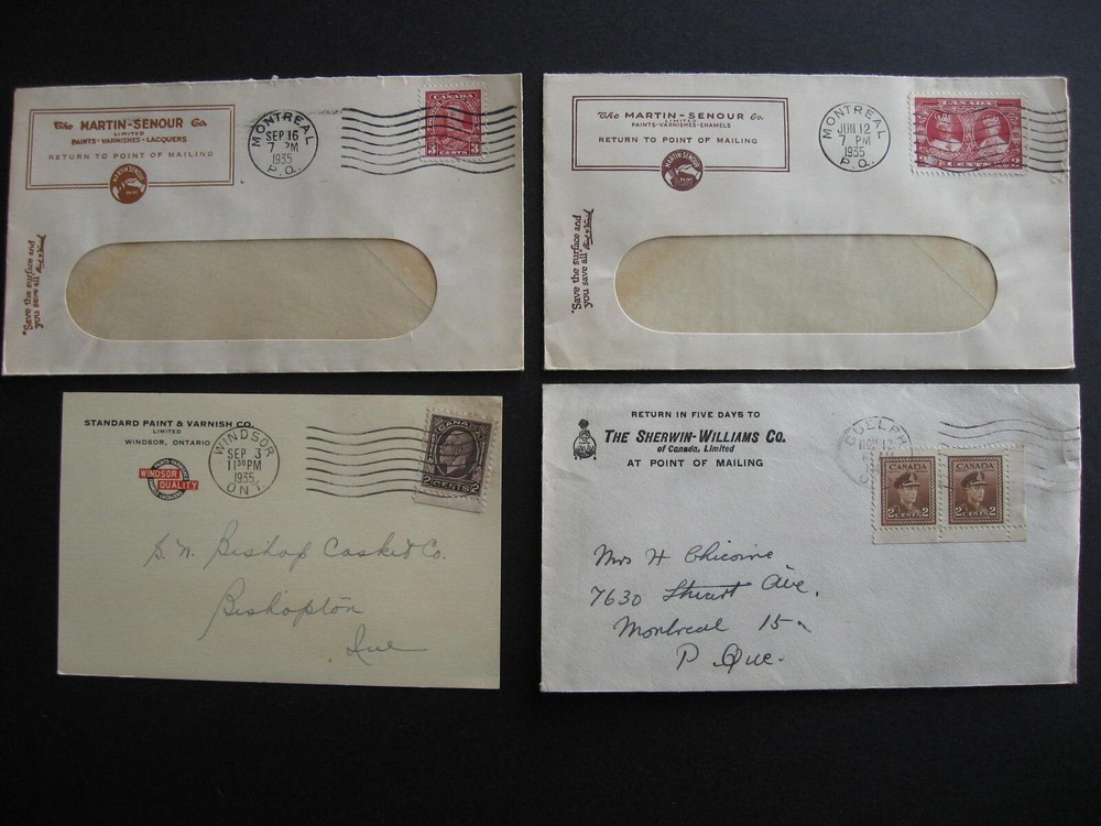 Canada advertising covers 4 paint, varnish related