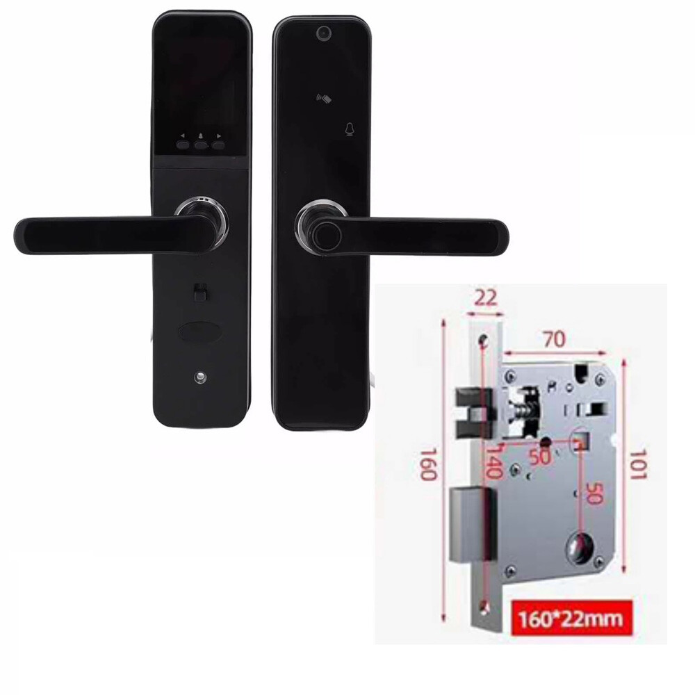 Face Recognition Tuya Wifi Smart Door Lock Visual Intercom Fingerprint