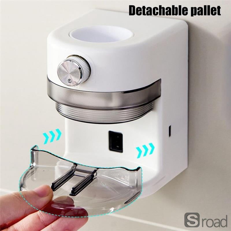 Auto Toothpaste Dispenser Wall Mount Touch-Free Adjustable Rechargeable