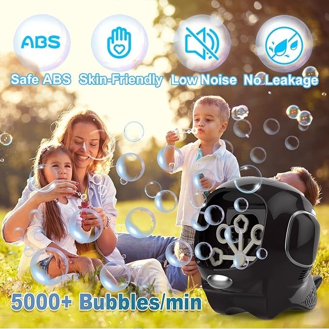 Automatic Bubble Machine for Kids – Portable Electric Bubble Maker for Parties