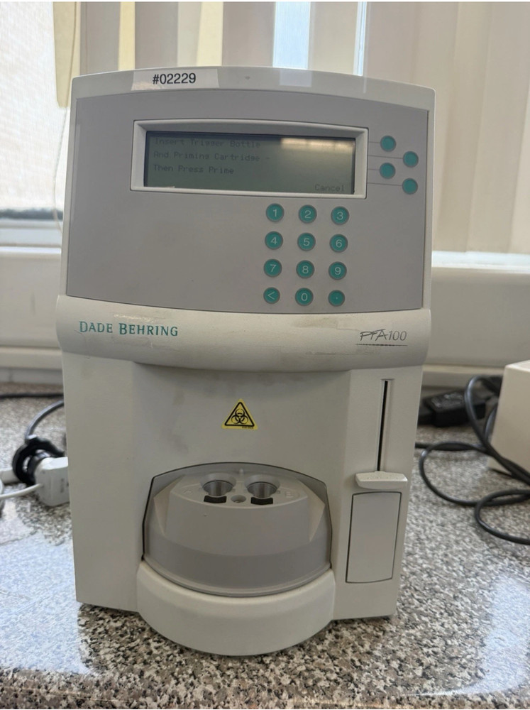 Dade Behring PFA100 Platelet Function Analyzer