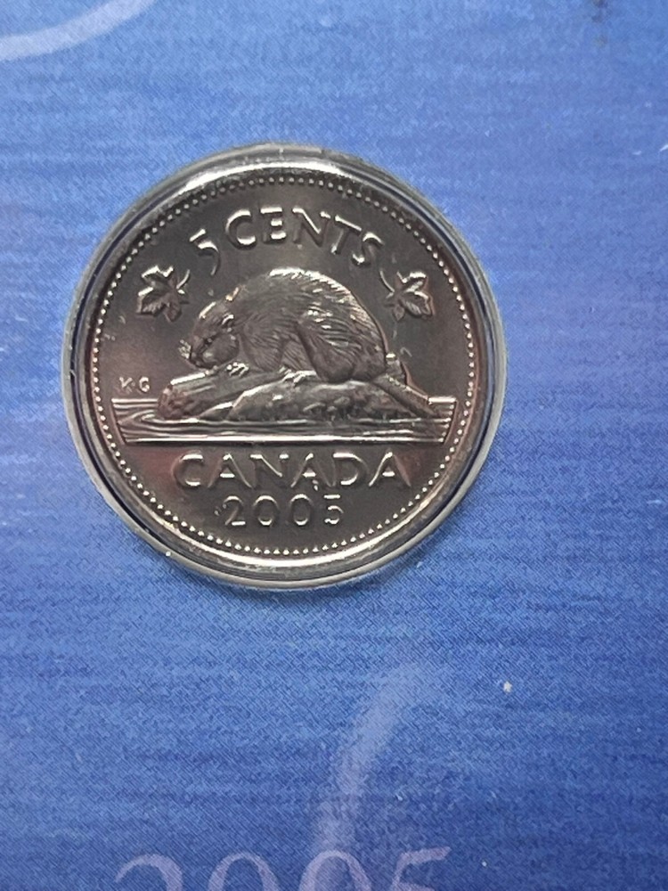 2005 Canada Official First Day 5 Cent Coin
