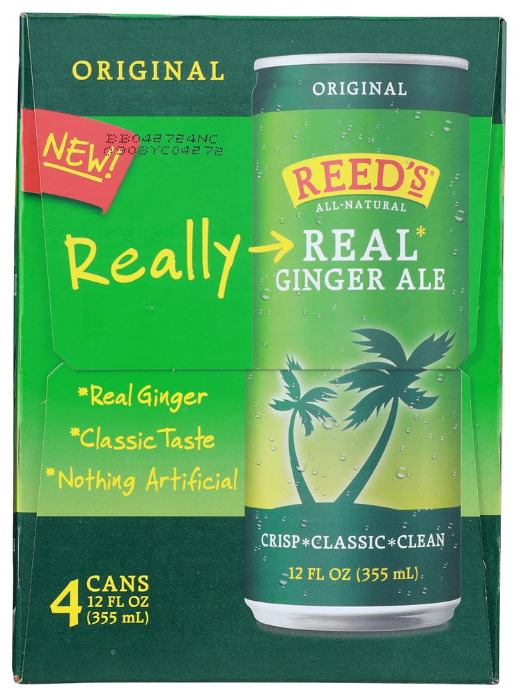 , Soda Real Ginger Ale, 12 Fl Oz, 4 Pack