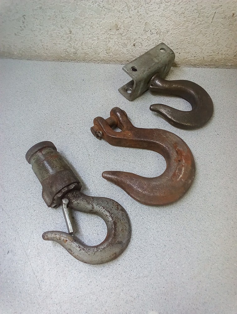 Vintage Industrial Hooks, 3 Pcs
