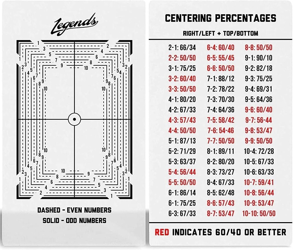 Legends Card Grading Centering Tool With Cleaning Cloth Kit Material PSA BGS New