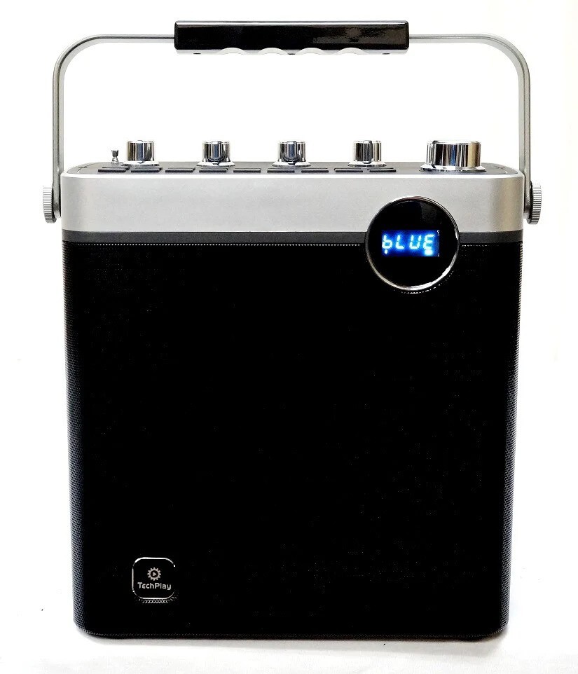 TECHPLAY PORTABLE KARAOKE SYSTEM WIRELESS MICROPHONE BLUETOOTH REMOTE CONTROL