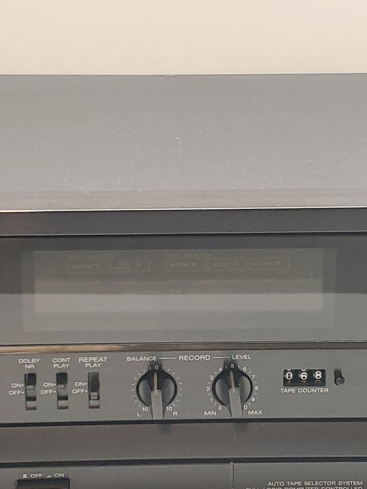Sharp RT-W3200 Stereo Double Cassette Deck Tested No Remote
