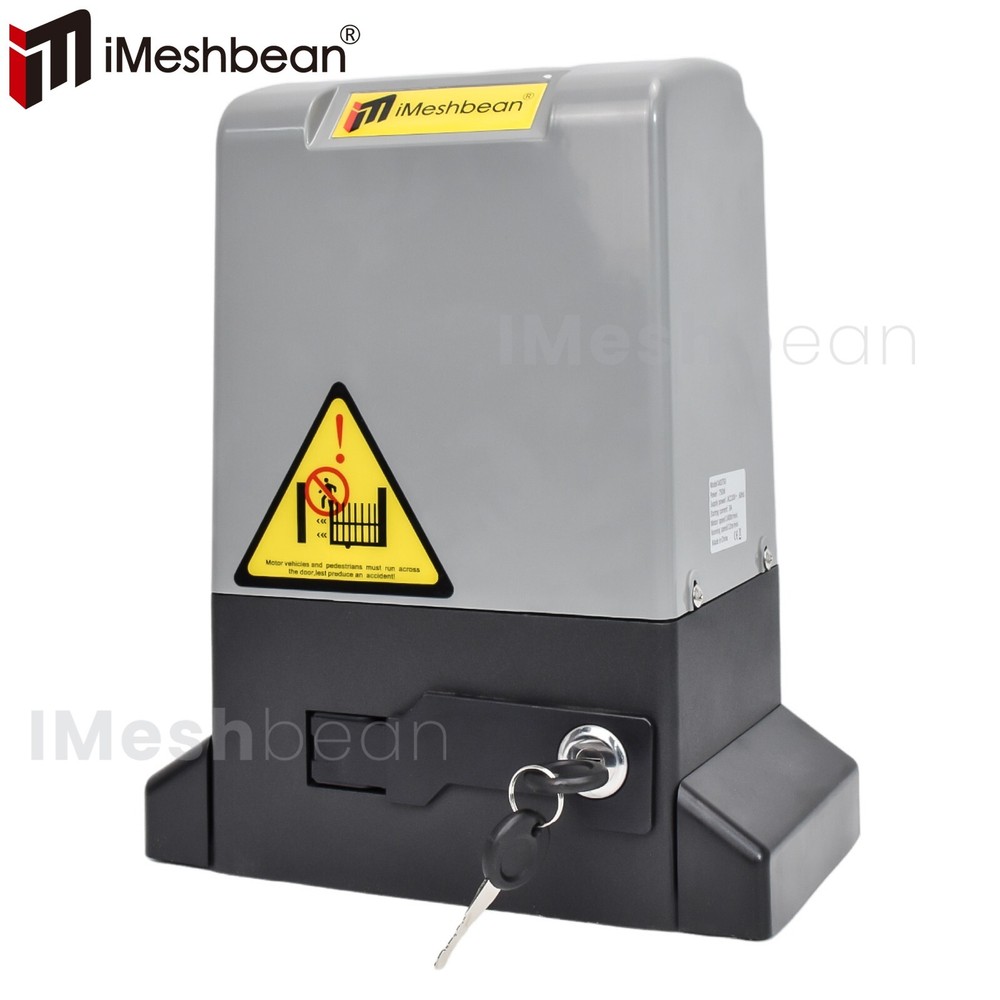 2000LBS Automatic Sliding Gate Opener Rack Driven APP+Keypad+4 Remote Controls