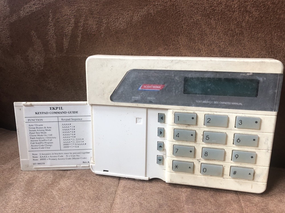 UNTESTED Scantronic EKP1L Keypad Home Security System Vintage