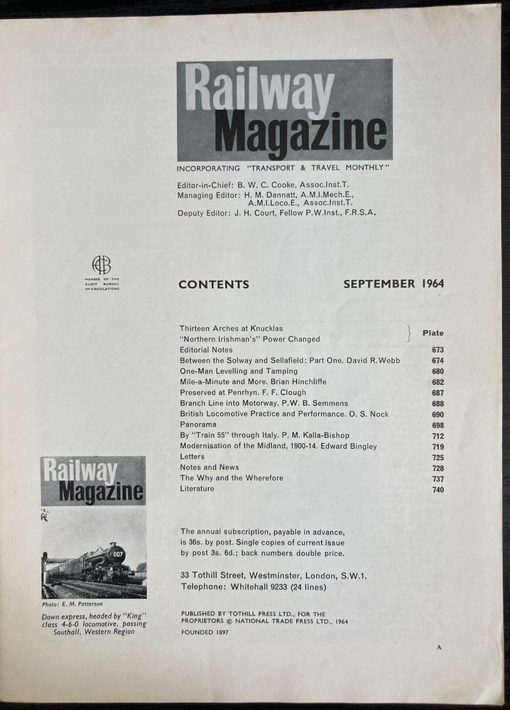 Railway Magazine September 1964