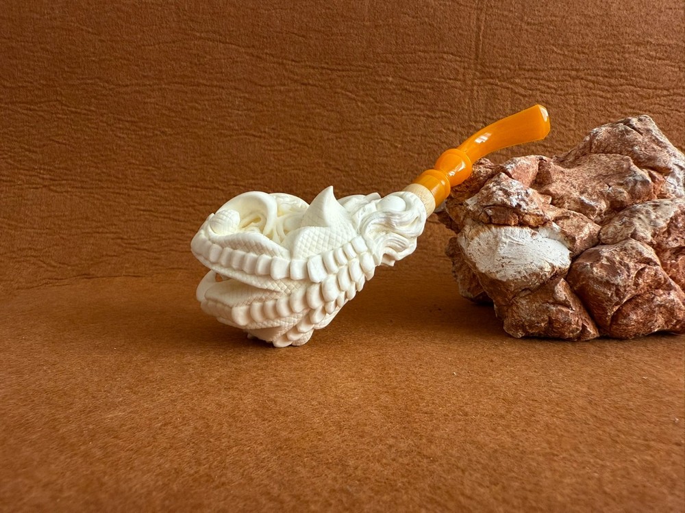 Hand Carved Eagle Claw and Egg Exclusive Design with Fitted Case