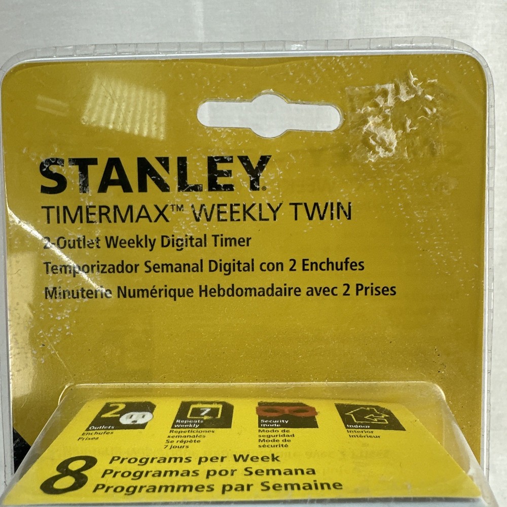 Stanley Timermax Programable Digital Indoor Weekly Timer NEW
