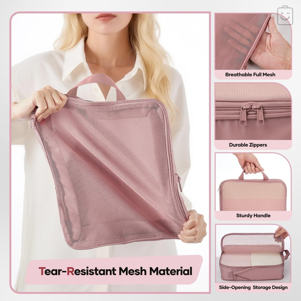 6/9/11 Set Compression Packing Cubes for Travel Essentials,Compressible Expan...