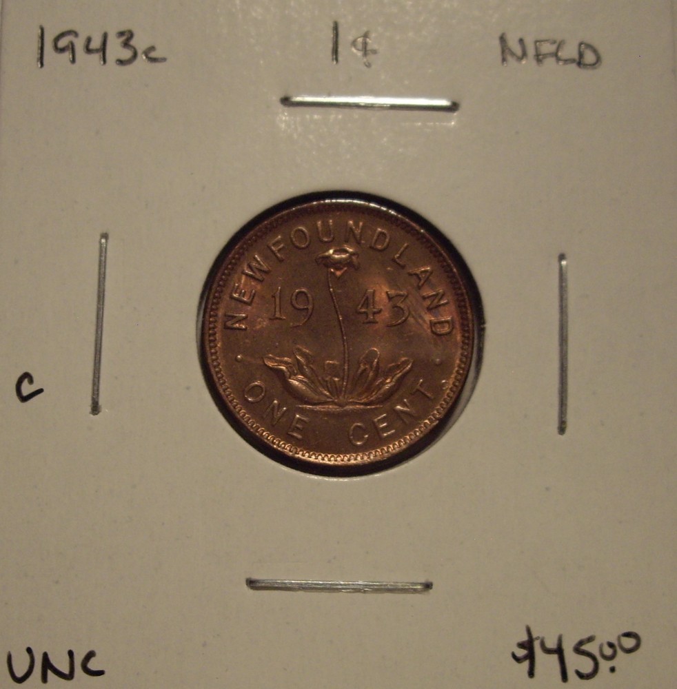 C Canada Newfoundland George VI 1943c Small Cent - Unc